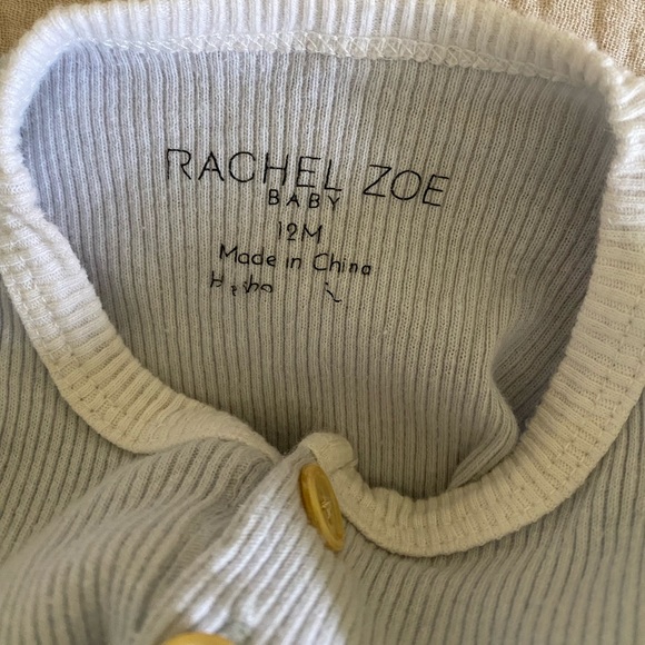 Rachel Zoe Baby Boy Clothes Short Sleeve Ribbed Romper Shortie Onesie Bodysuit - Picture 4 of 5